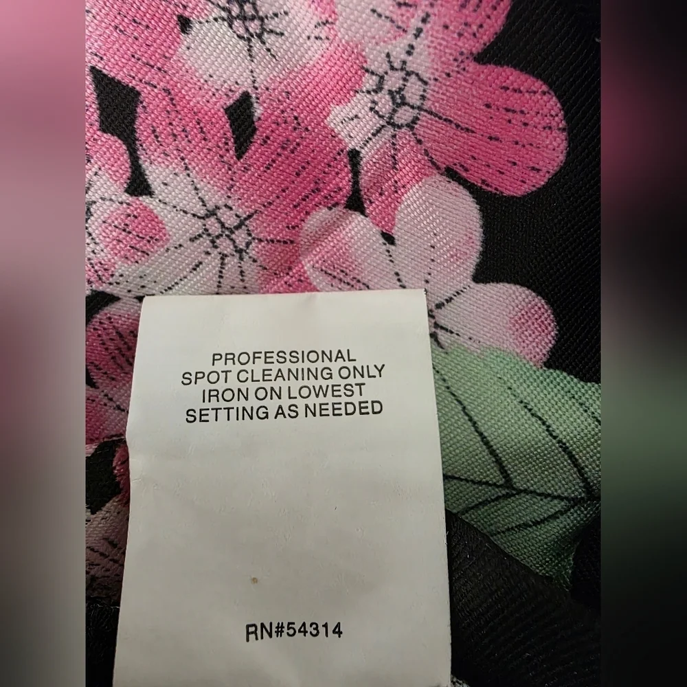 B. Smart Black Strapless Floral Dress with Pink & Green Print - Picture 6 of 6